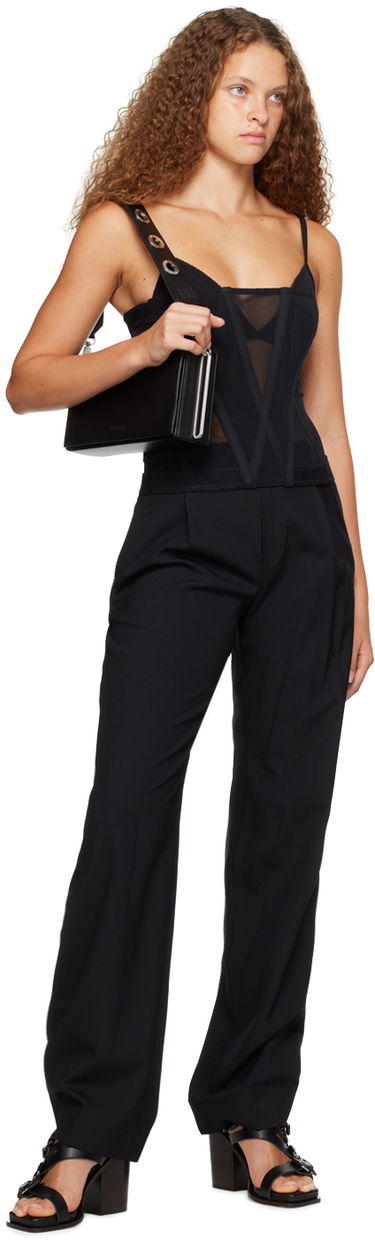 Bukser Dion Lee Black Lingerie High-Waist Dress Pants Sort | C2102R23, 3