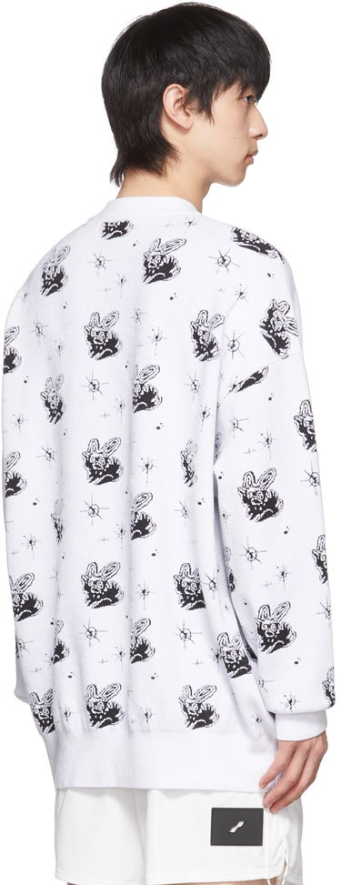 Sweater We11done Monster Print Reversible Sweater Hvid | WD-KT1-22-651-U-WH, 2
