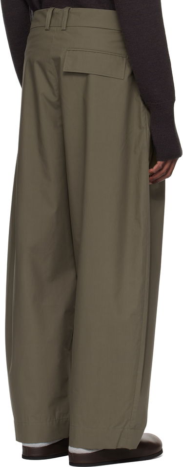 Bukser Studio Nicholson Studio Nicholson Yale Pleated Trousers Grøn | YALE SNM - 788, 2