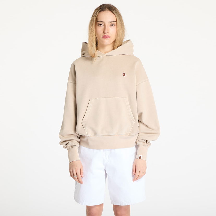 Sweatshirt BAPE A BATHING APE Pigment Dyed One Point Oversized Pullover Hoodie Beige | 001PPL302004LGRA