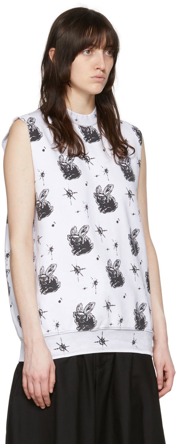 Tanktop We11done We11done Graphic Print Tank Top Hvid | WD-TV1-22-559-U-WH, 1