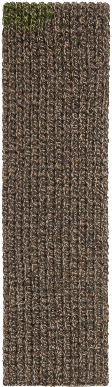 Tørklæde Maison Margiela Patch Scarf Brun | S50TE0093 S18405