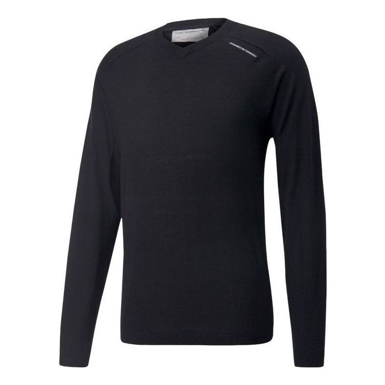 Sweater Puma Porsche Design V-Neck Sweatshirt Sort | 536154-01
