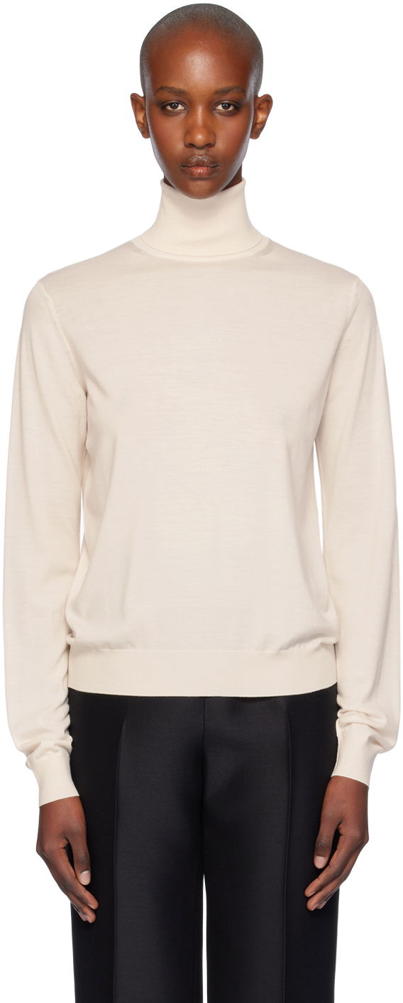 Sweater The Row The Row Heva Turtleneck Beige | 8280-Y590