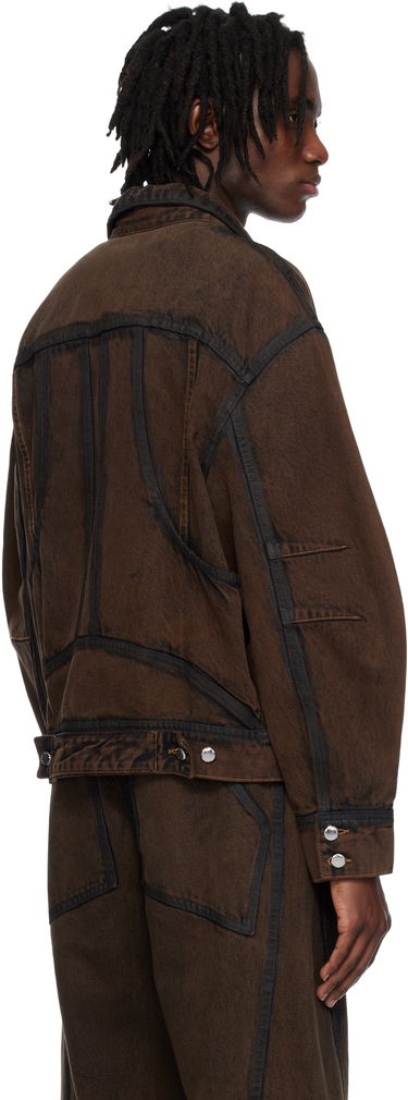 Jakke Eckhaus Latta Eckhaus Latta EL Redux Denim Jacket Brun | 1224-EL-PS25-O - OUTLINE, 2