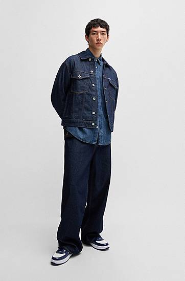 Skjorte BOSS Relaxed Fit Denim Shirt Blå | 50534162, 1