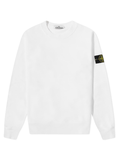 Sweater Stone Island Garment Dyed Crewneck Hvid | 761563051-V0001