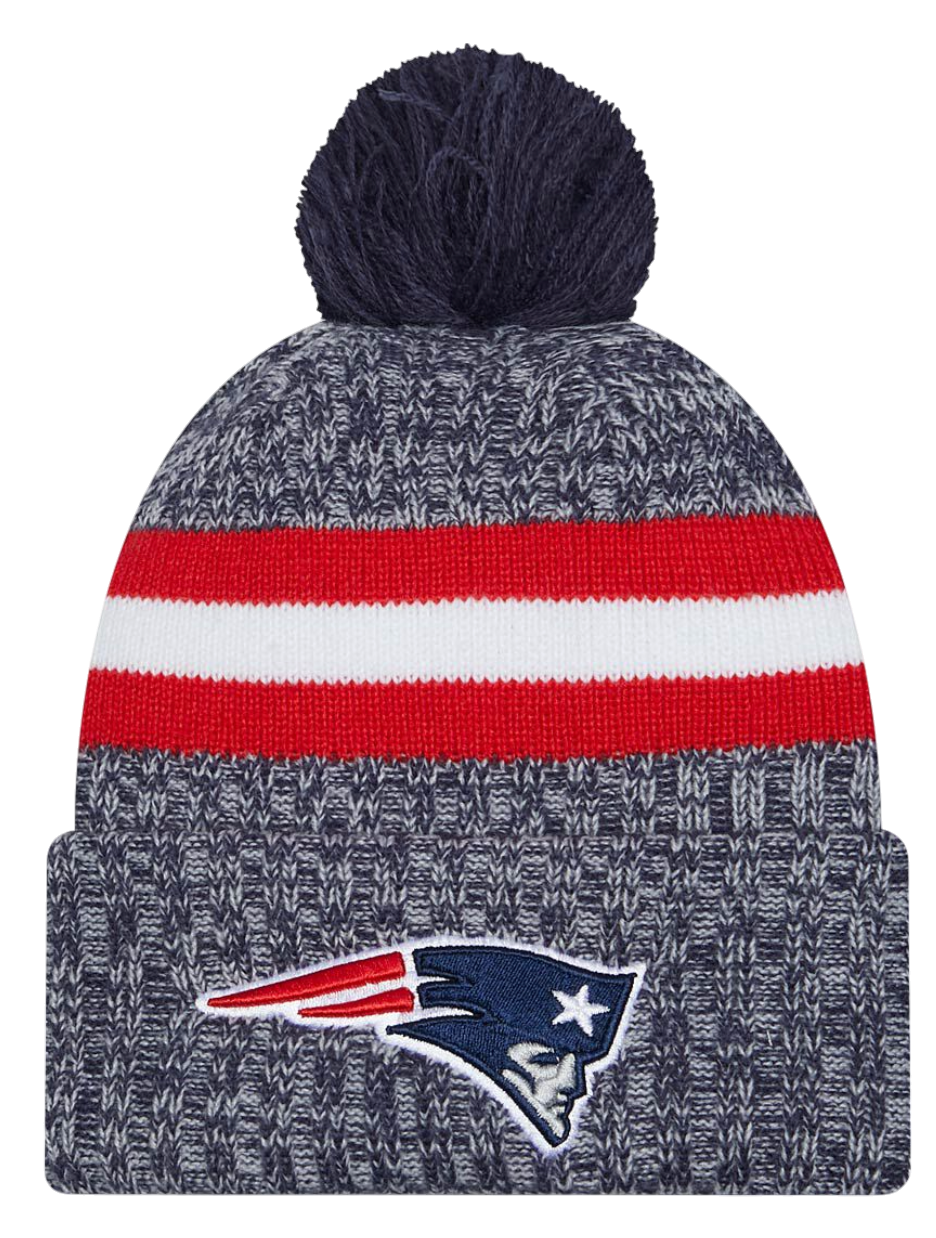 Beanie New Era New Era New England Patriots Beanie with Pom Mørkeblå | 60407584-60407584, 0