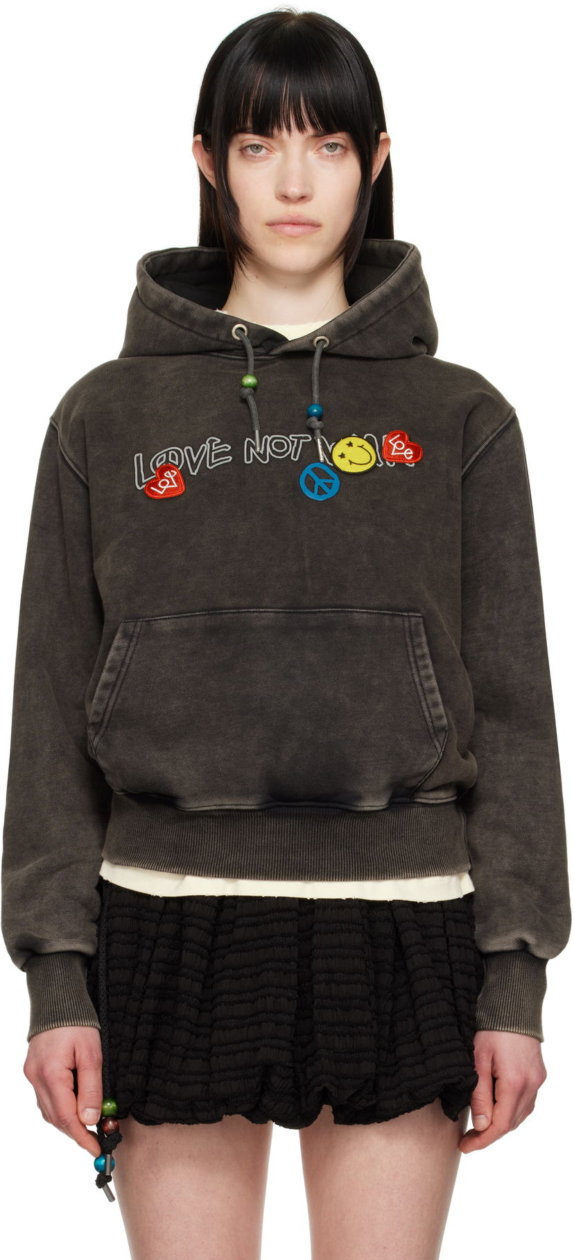 Sweatshirt Andersson Bell Andersson Bell Dyed 'Love' Hoodie Grå | atb1253u