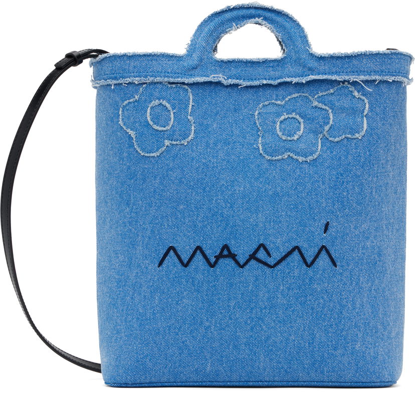 Mulepose Marni Marni Tropicalia Denim Crossbody Bag Blå | SBMP0179L1 P8201