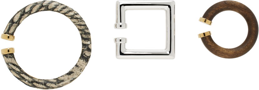 Øreringe Jacquemus Jacquemus La Croisière "The Ear Jewelry" Ear Cuff Set Brun | 25E251JW748-3233