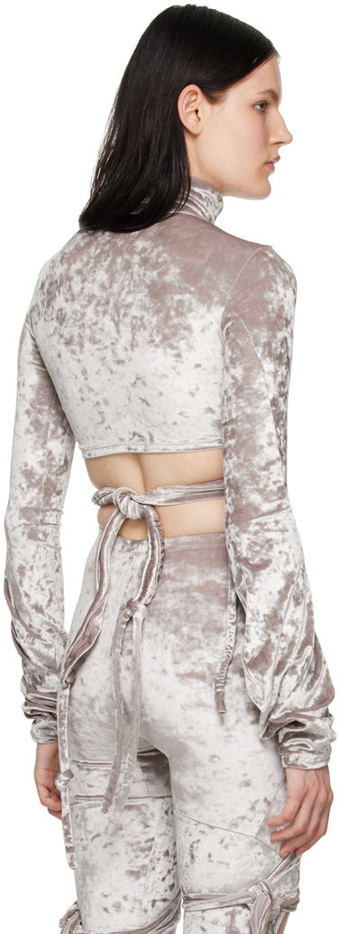 T-shirt Ottolinger Ottolinger Velvet Wrap Turtleneck Top Grå | 401703, 2