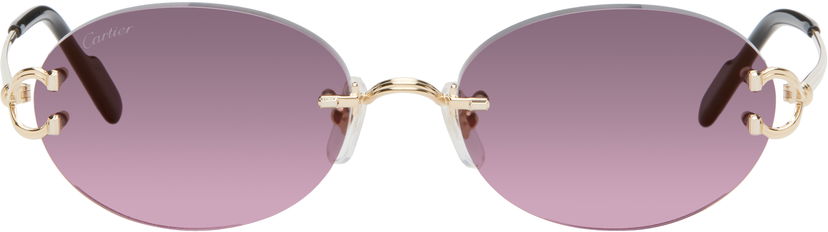 Solbriller Cartier Cartier 'Signature C de Cartier' Sunglasses Lilla | CT0551S-004