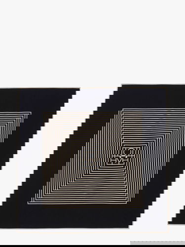Tørklæde TOTEME Geometric Print Silk Foulard by Sort | 211853801902, 0