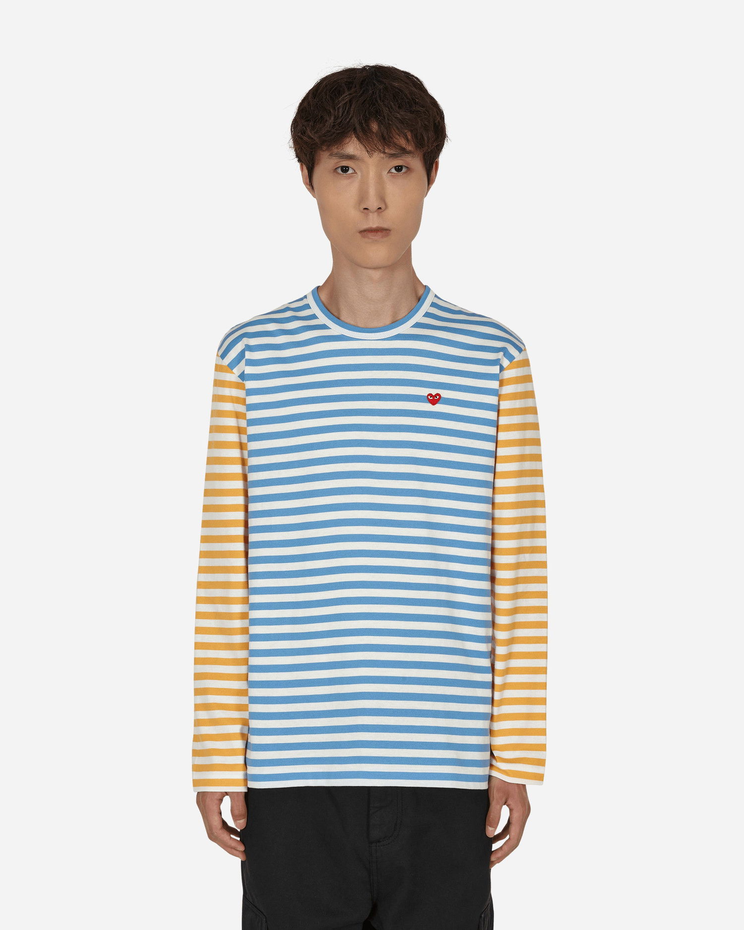 T-shirt Comme des Garçons PLAY Bi-Color Striped T-Shirt Flerfarvet | P1T318 1, 1