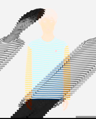 T-shirt Comme des Garçons PLAY Bi-Color Striped T-Shirt Flerfarvet | P1T318 1, 1