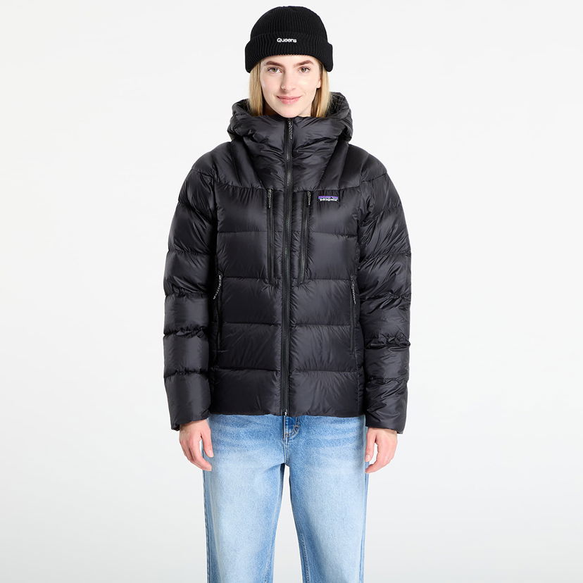 Puffer jakke Patagonia Fitz Roy Down Hoody Sort | 85505 BLK