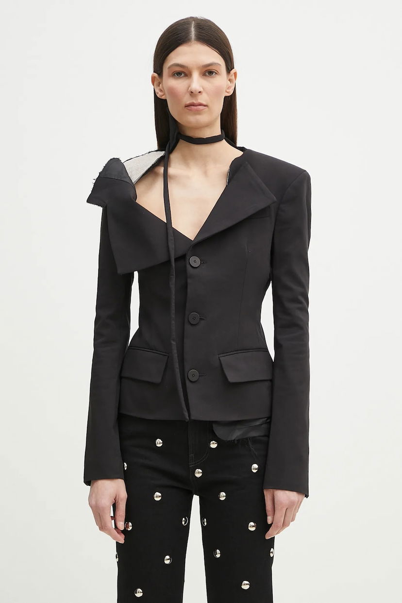 Jakke Ottolinger Ottolinger Off-Shoulder Blazer Sort | 123.600623.01