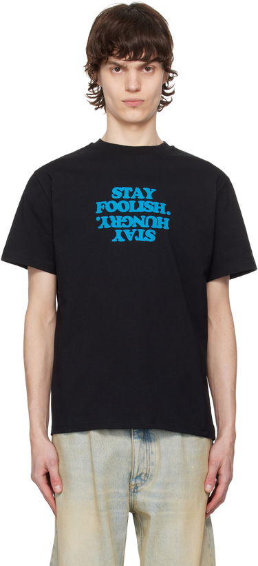 T-shirt Coperni Coperni 'Stay Foolish' Print Boxy T-Shirt Sort | COPJS03F5011PMEN, 0