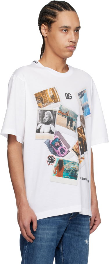 T-shirt Dolce & Gabbana Cotton T-Shirt With Postcard Print Hvid | G8PN9TG7O4RW0800, 4
