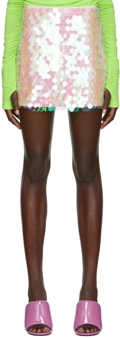 Nederdel Helmut Lang Helmut Lang Sequin Mini Skirt Lyserød | M05HW303