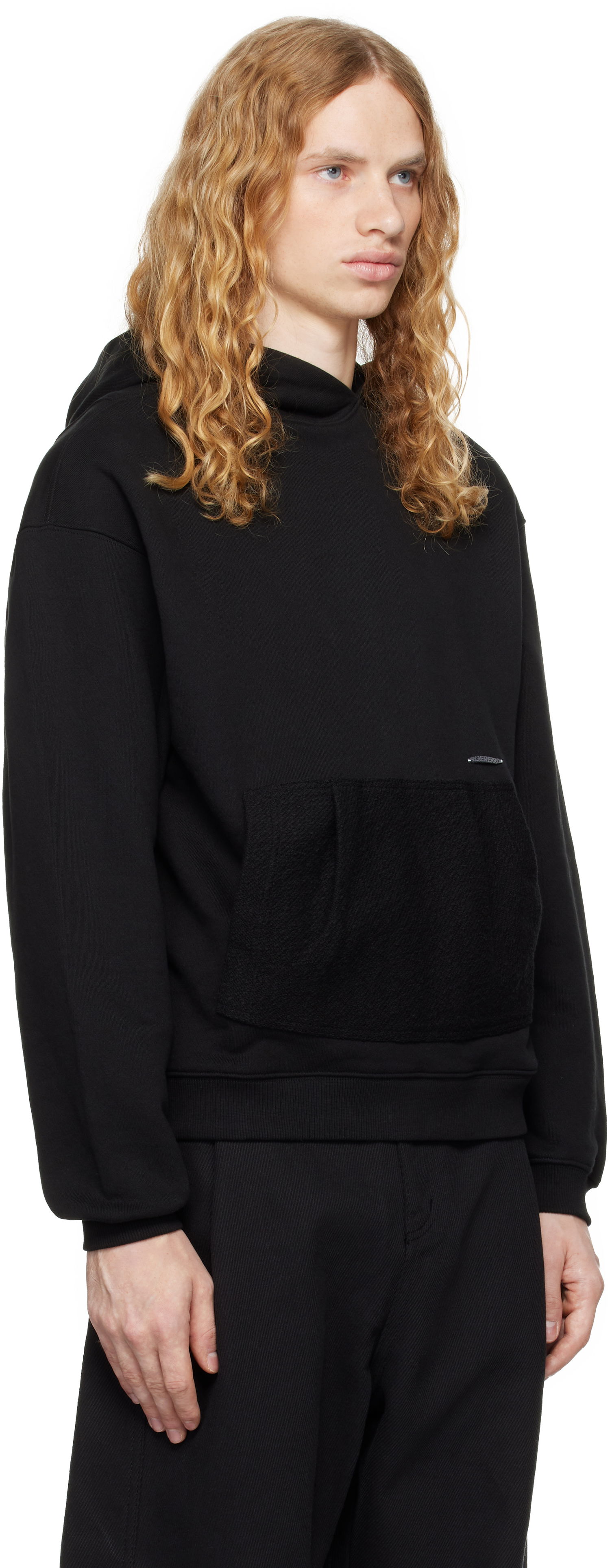 Sweatshirt ADER ERROR Black Patch Pocket Hoodie Sort | BN01FWHD0106BK, 1