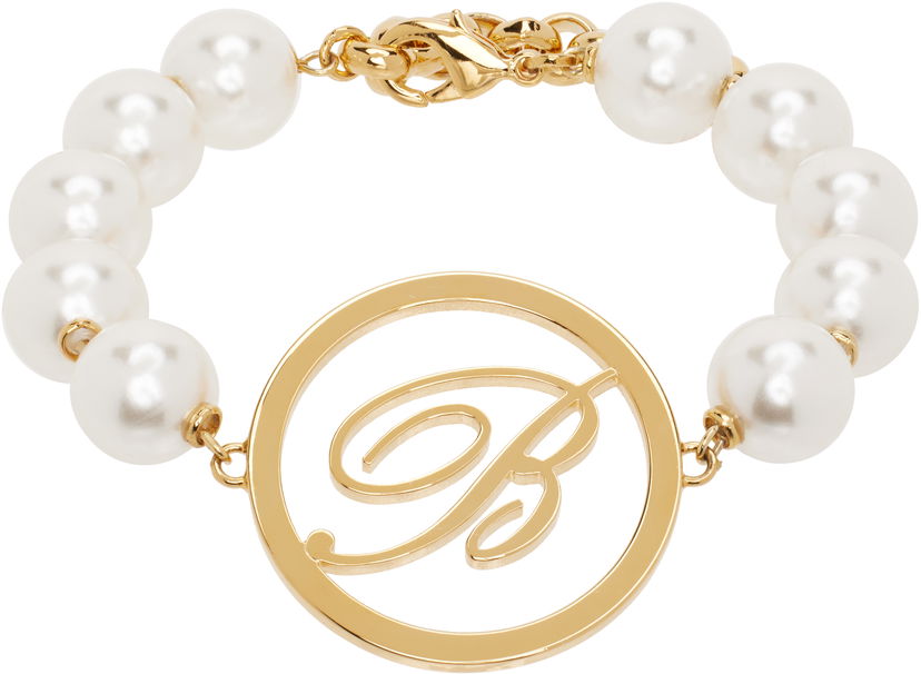 Armbånd Blumarine Blumarine Faux-Pearl Initial Bracelet Metalisk | P522W327A