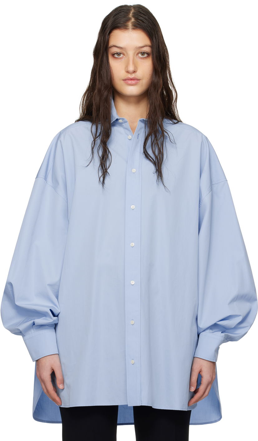 Skjorte WARDROBE.NYC Oversize Shirt Minidress Blå | W1085R17