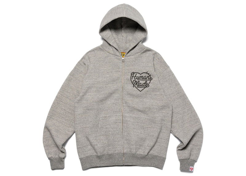 Sweatshirt Human Made Heart Zip-Up Hoodie Grå | HM24CS042