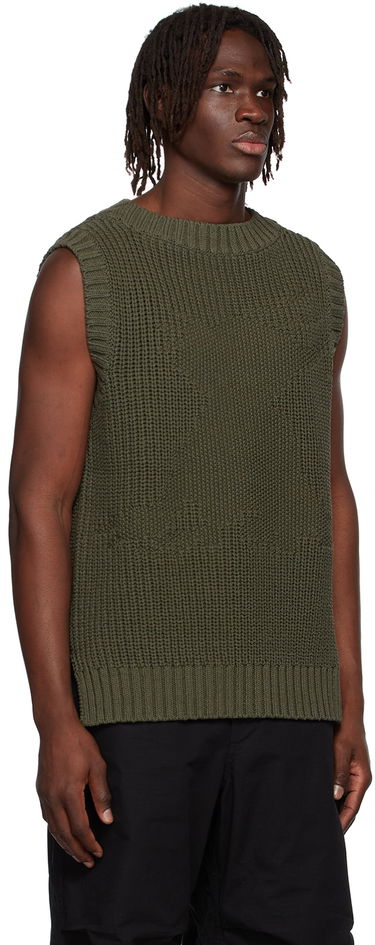 Sweater We11done We11done Knitted Cotton Vest Grøn | WD-KV1-22-607-U-KK, 1
