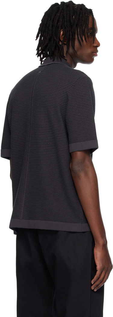 Polo skjorte rag & bone Rag & Bone Harvey Striped Jacquard Knit Polo Sort | MBS25S025BC25, 2