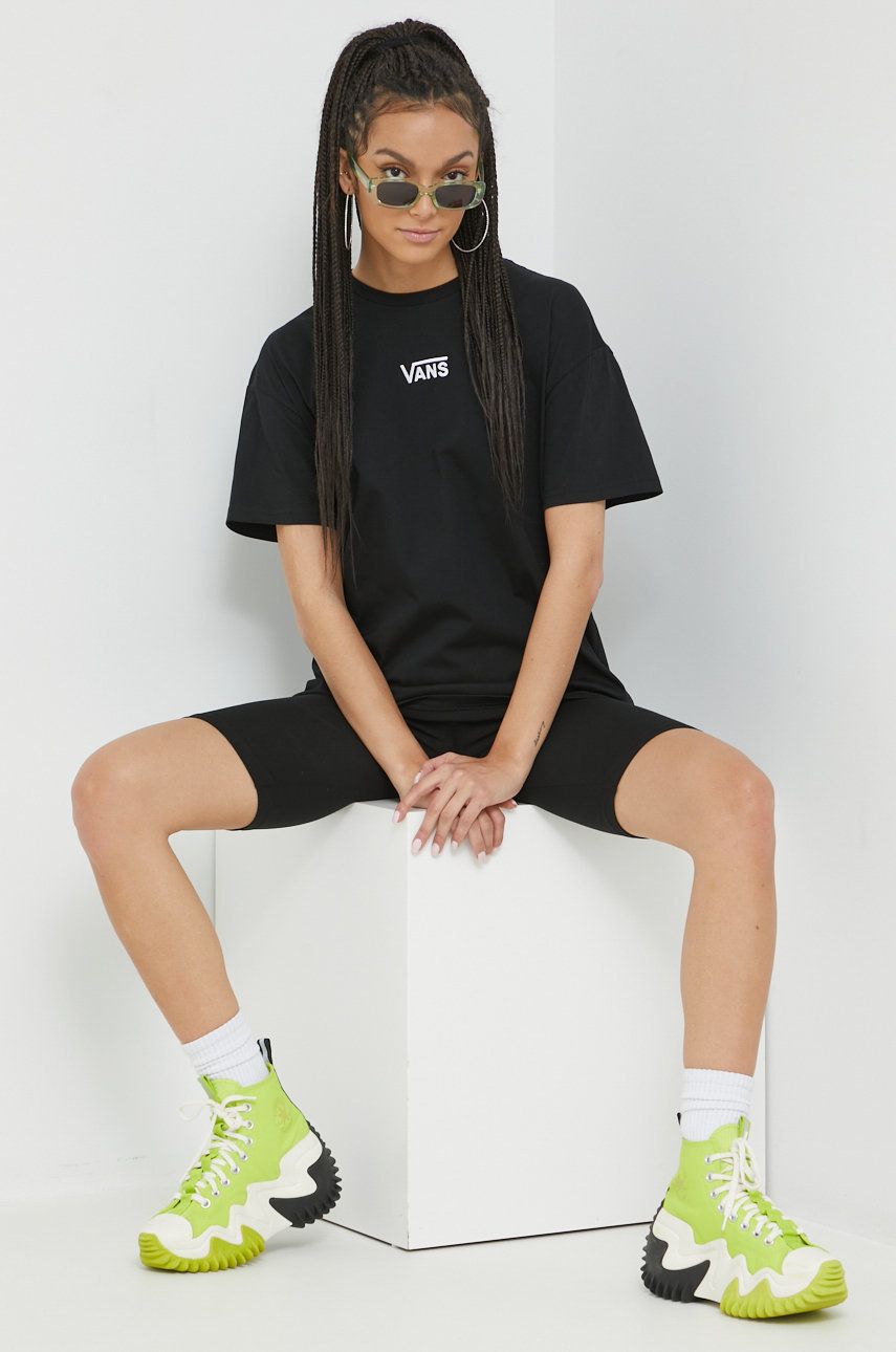 T-shirt Vans Flying V Oversized Tee Sort | VN0A7YUTBLK1, 0