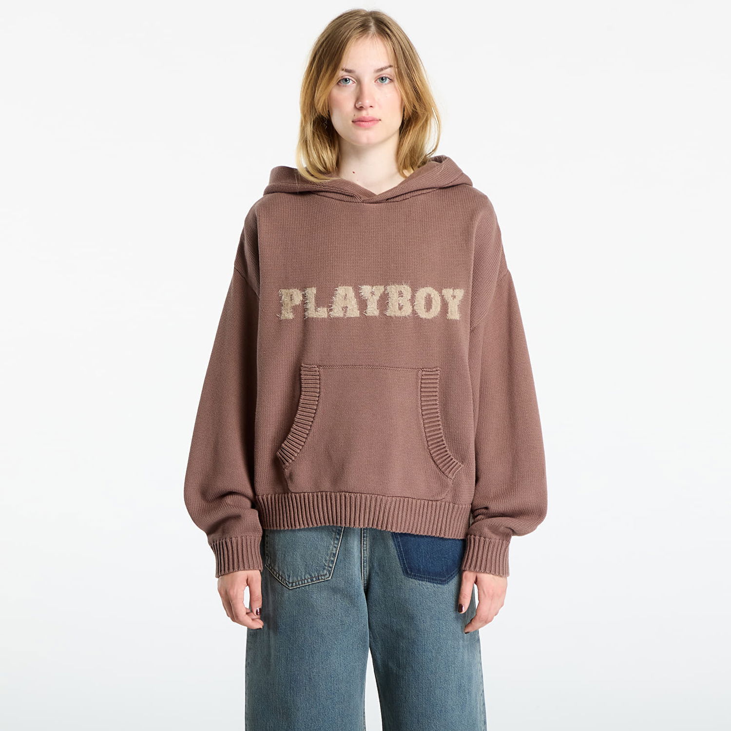 Sweatshirt Footshop Playboy x FTSHP Sweater Hoodie UNISEX Brown Brun | FTSHP_518, 1