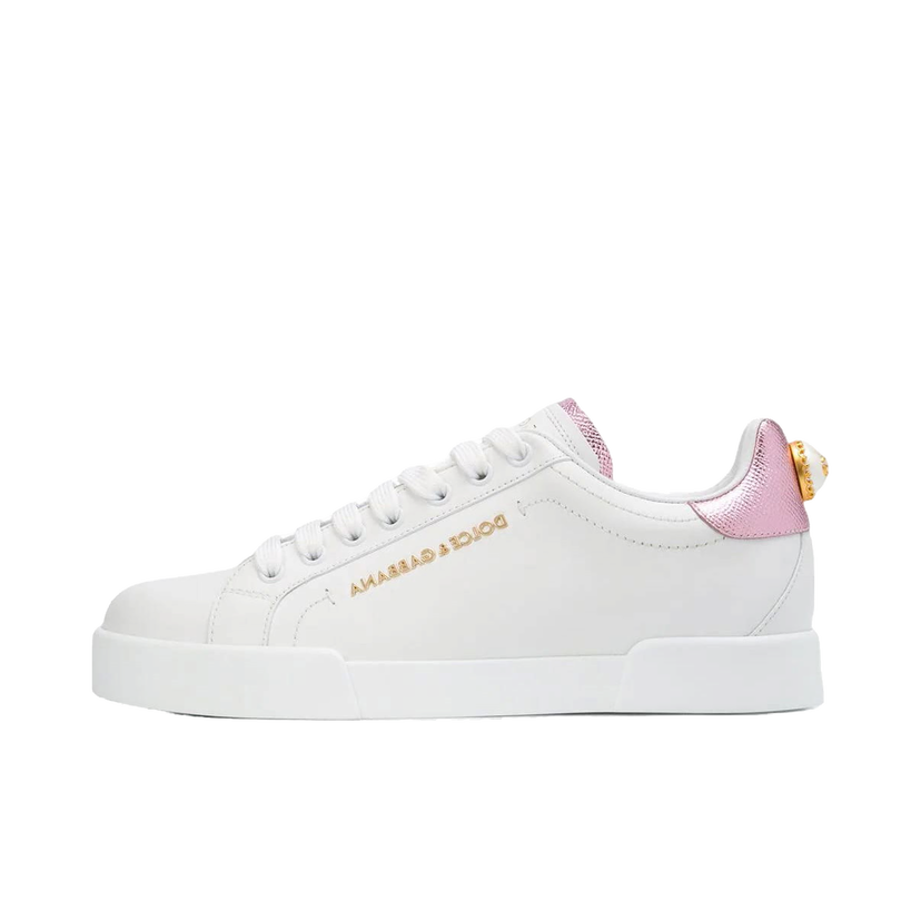 Sneakers og sko Dolce & Gabbana Portofino White Metallic Pink Pearl W Hvid | CK1602AN29887587