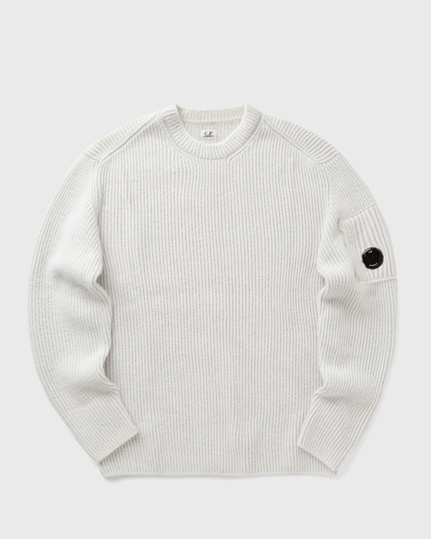 Sweater C.P. Company Fleece Knit Crewneck Pullover Hvid | 17CMKN212A006170A-M12, 0