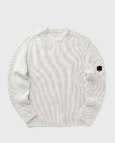 Sweater C.P. Company Fleece Knit Crewneck Pullover Hvid | 17CMKN212A006170A-M12, 0