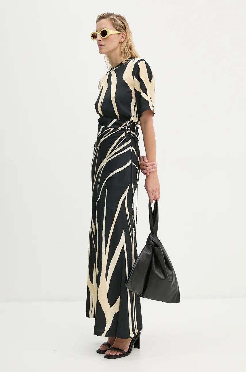 Kjole Nanushka Abstract Print Maxi Dress Sort | NW24PFBS20199, 1