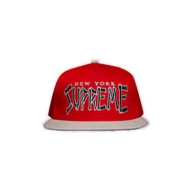 Kasket Supreme Bones Logo 5-Panel Rød | SS21H64 RED, 0