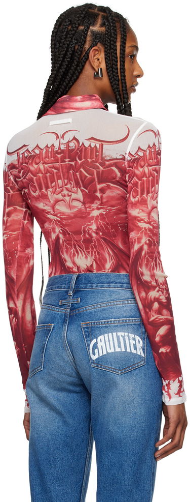 Skjorte Jean Paul Gaultier Gaultier 'The Diablo' Graphic Shirt Rød | 24/25-U-CH015-T546-0130, 2