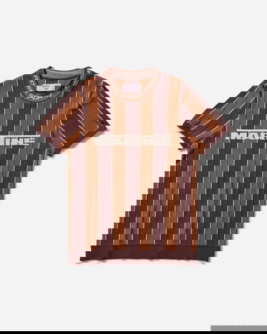 Sweater Martine Rose Striped Knitted T-Shirt Brun | 959YA12700, 1