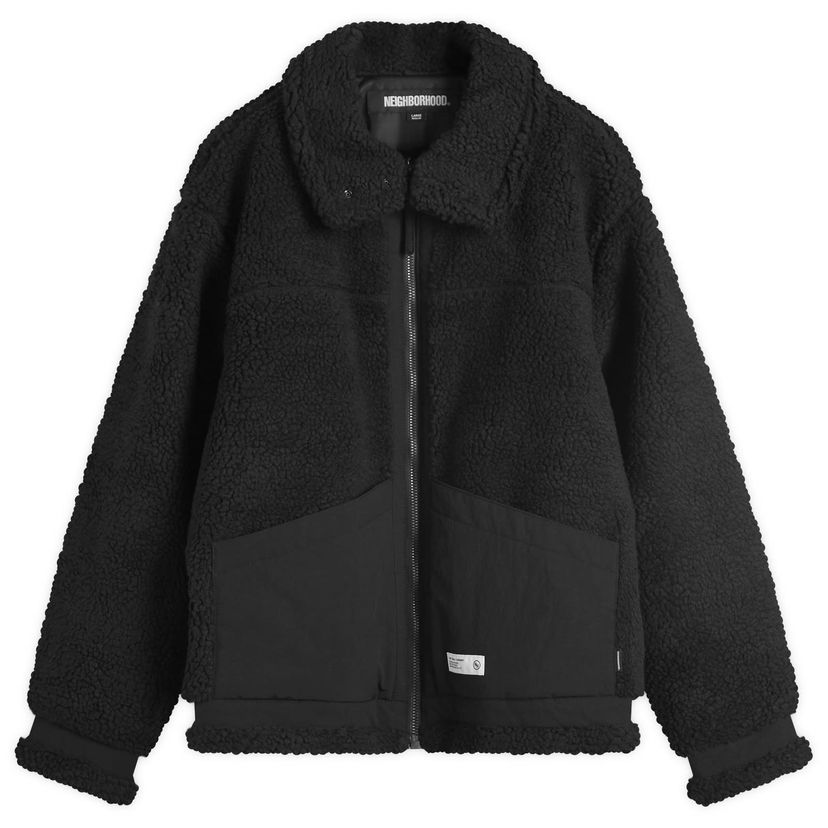 Jakke Neighborhood Fleece Jacket Sort | 242SZNH-JKM02-BLK