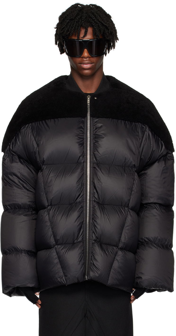 Jakke Rick Owens Flight Shearling Down Jacket Sort | RU02C7788 LSHON3, 0