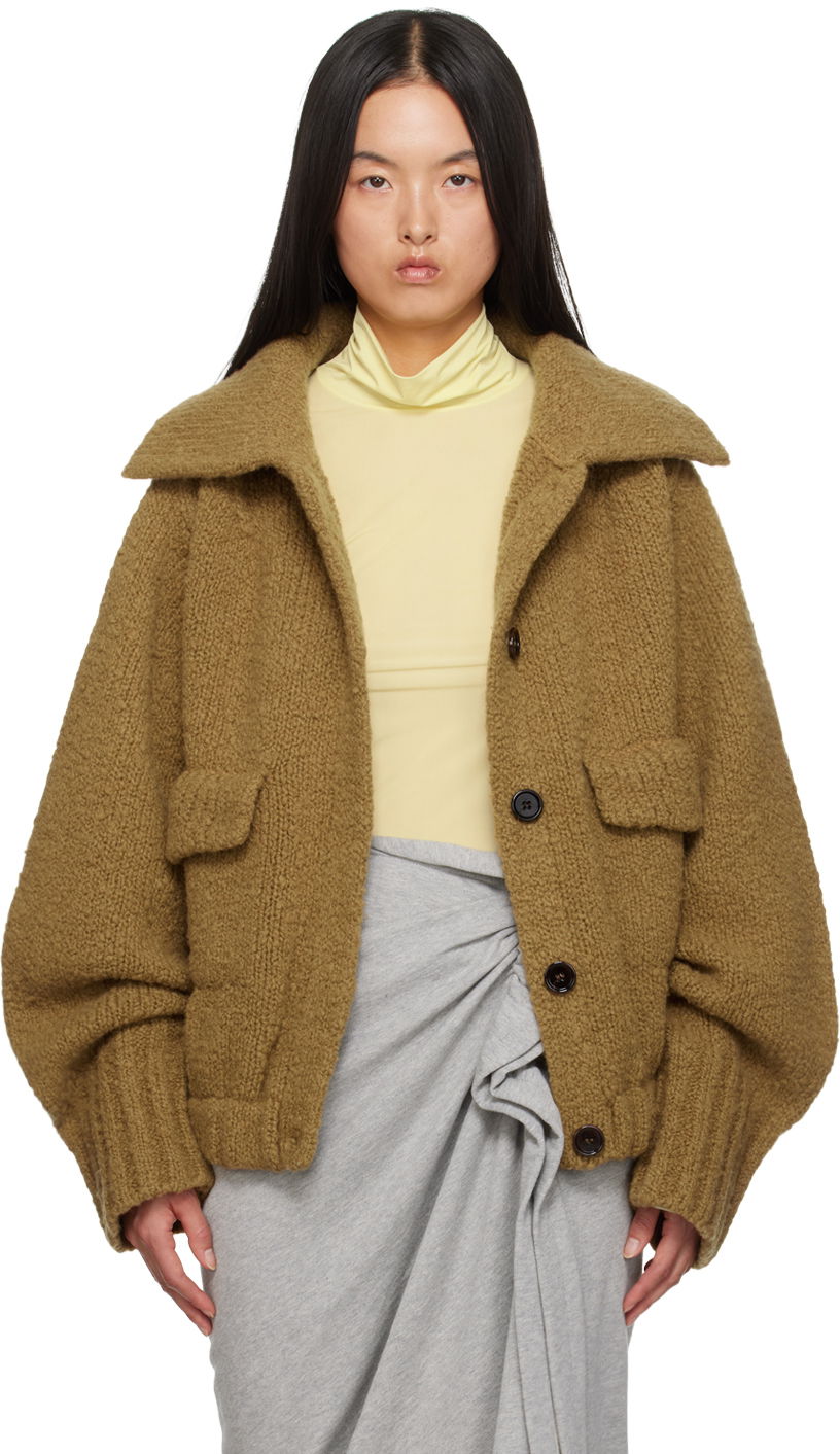 Sweater Dries Van Noten Knit Wool Jacket Brun | 242-011242-9721, 0