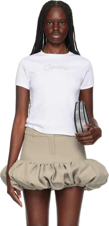T-shirt Coperni Coperni Crystal Logo T-Shirt Hvid | COPJS07CRF5017, 0
