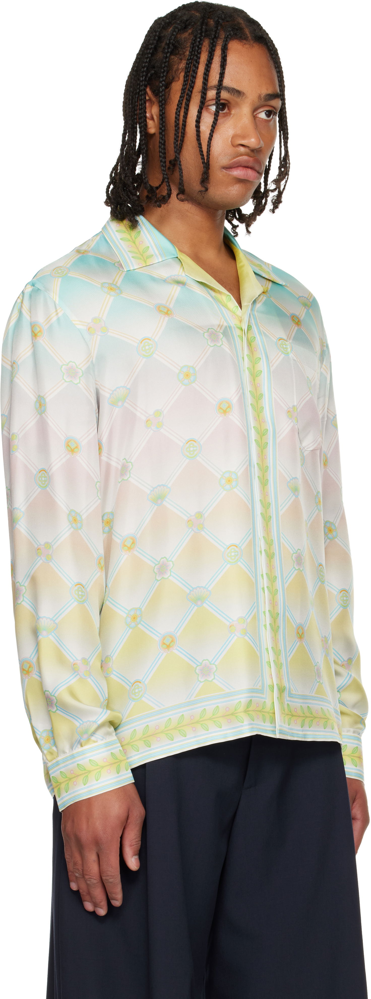 Skjorte Casablanca Casablanca Multicolor Long Sleeve Shirt Flerfarvet | U-AW25-SH-006-02-M, 1