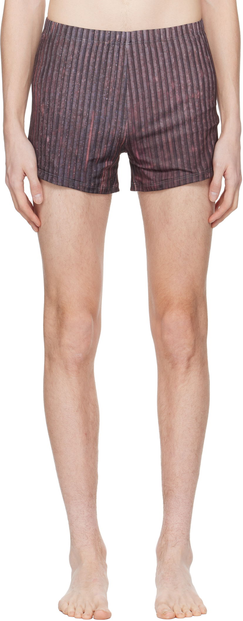 Badetøj Serapis Serapis Aub Stripes Swim Shorts Brun | SS25_SWS_3