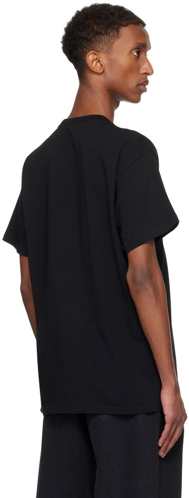 T-shirt Carhartt WIP Black Embroidered Logo T-Shirt Sort | I030435, 2