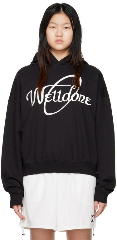 Sweatshirt We11done We11done Circle Logo Hoodie Sort | WD-TH3-22-813-U-BK, 0