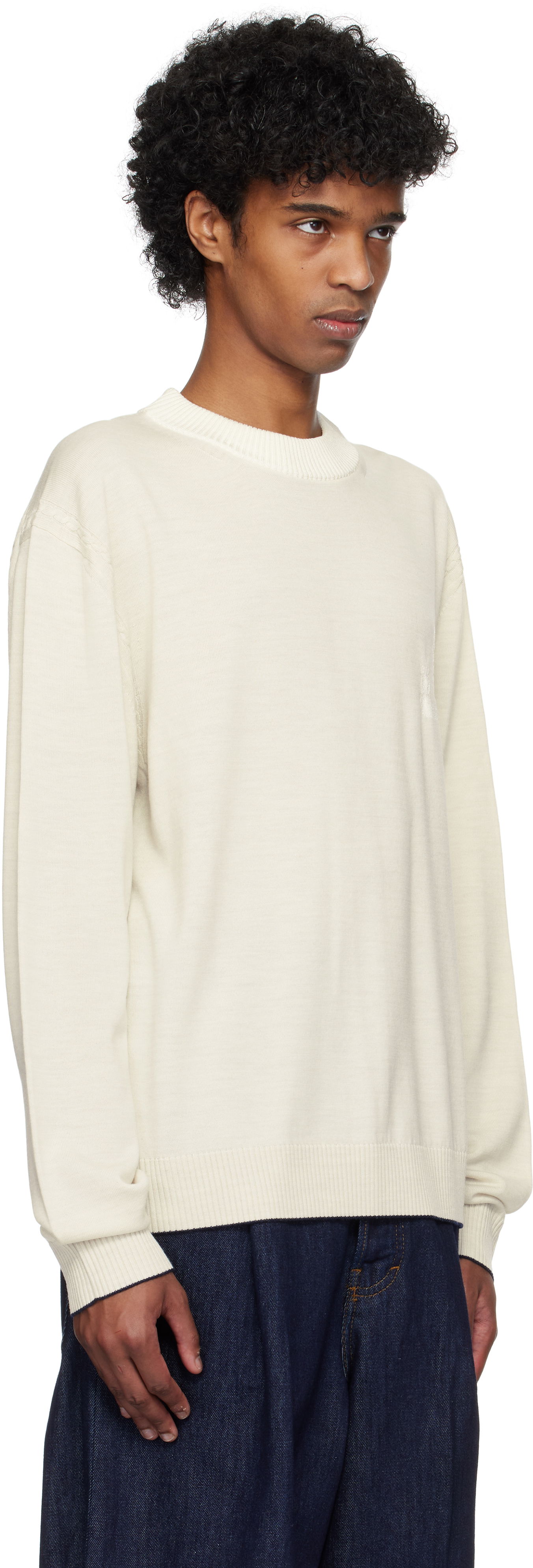 Sweater Jacquemus Jacquemus Tricot Knit Sweater Hvid | 25E255KN539-2431, 1