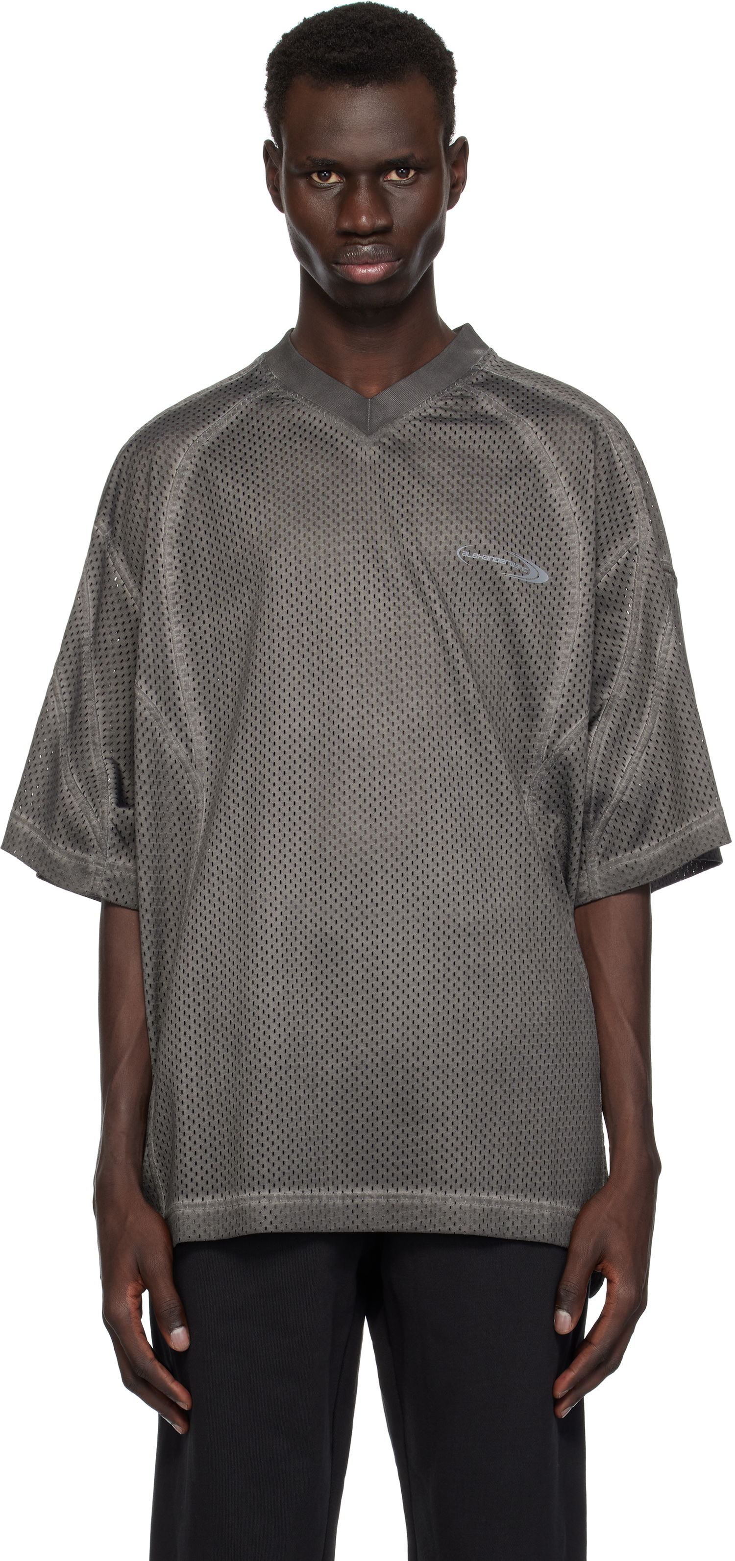 Jersey Alexander Wang Alexander Wang Mesh Short Sleeve T-Shirt Grå | UCC1251733, 0